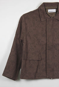 Oversize Desenli İnce Ceket